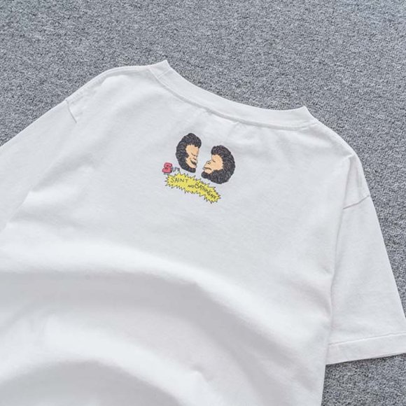 Saint Michael x A Bathing Ape Heaven & Hell Anime Print Short Sleeve White - Picture 2 of 11